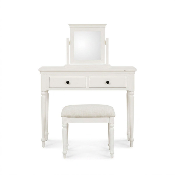 Cotsworth Dressing Table, Stool + Mirror White